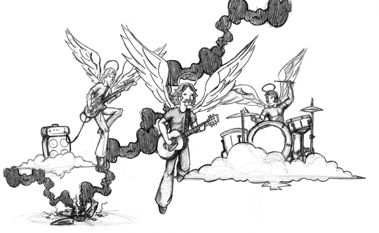 Death of a Rock Band illustration for RIFT magazine