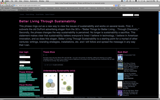 Homepage view of http://www.betterlivingthroughsustainability.com/